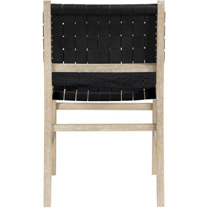 Entwine Black Vegan Leather Upholstered Dining Chair