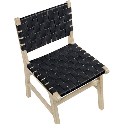 Entwine Black Vegan Leather Upholstered Dining Chair