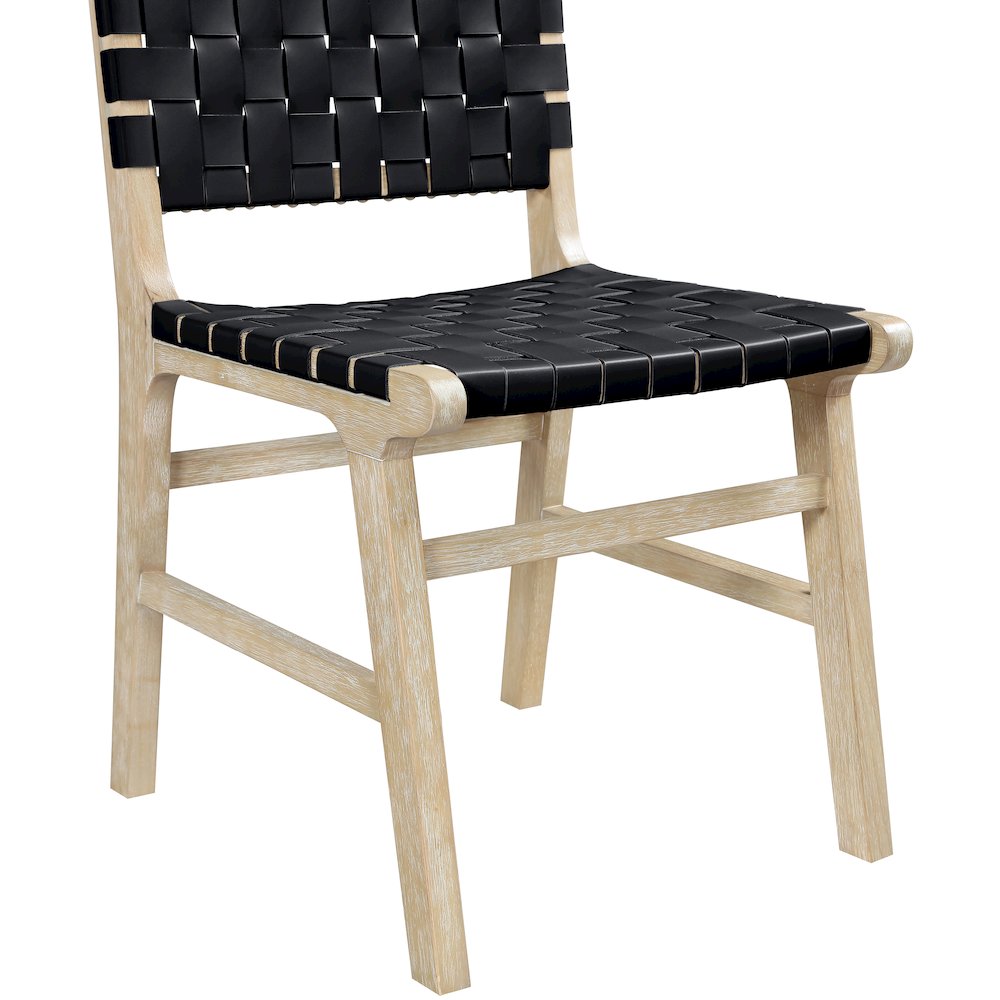 Entwine Black Vegan Leather Upholstered Dining Chair
