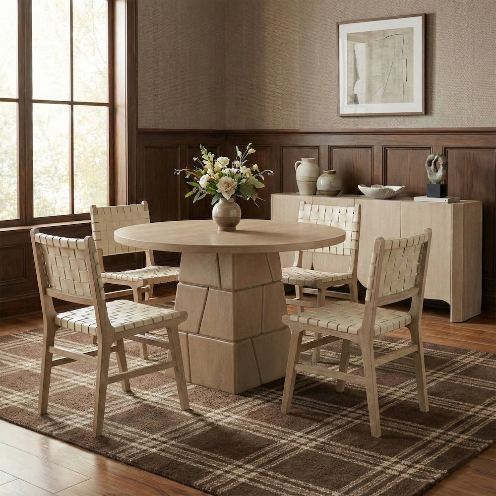 Entwine Cream Vegan Leather Upholstered Dining Chair