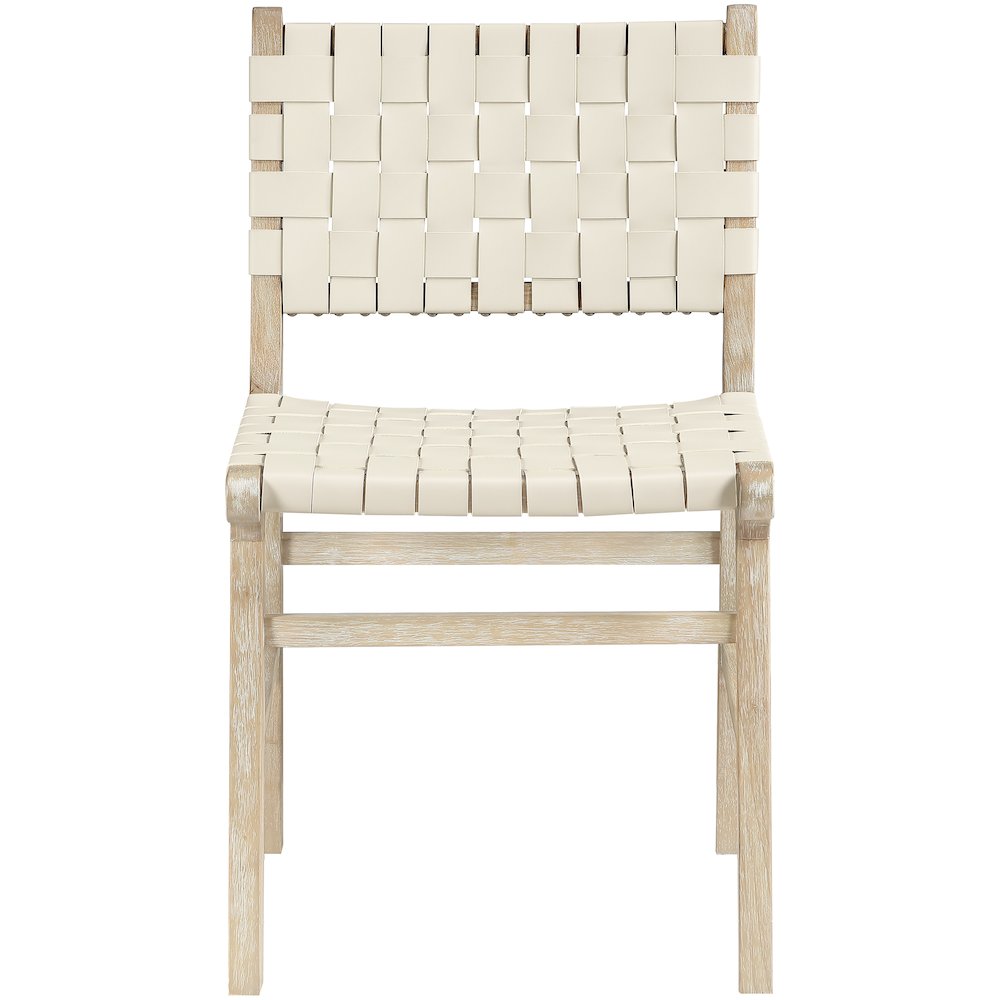 Entwine Cream Vegan Leather Upholstered Dining Chair