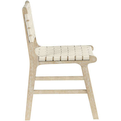Entwine Cream Vegan Leather Upholstered Dining Chair