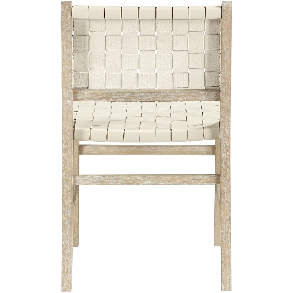 Entwine Cream Vegan Leather Upholstered Dining Chair