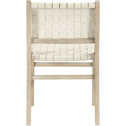 Entwine Cream Vegan Leather Upholstered Dining Chair