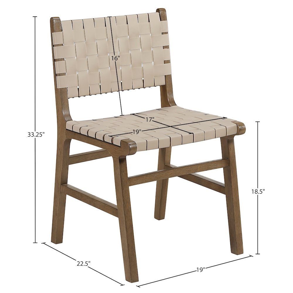 Entwine Beige Vegan Leather Upholstered Dining Chair