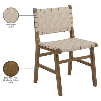 Entwine Beige Vegan Leather Upholstered Dining Chair