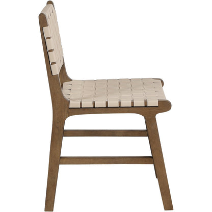 Entwine Beige Vegan Leather Upholstered Dining Chair