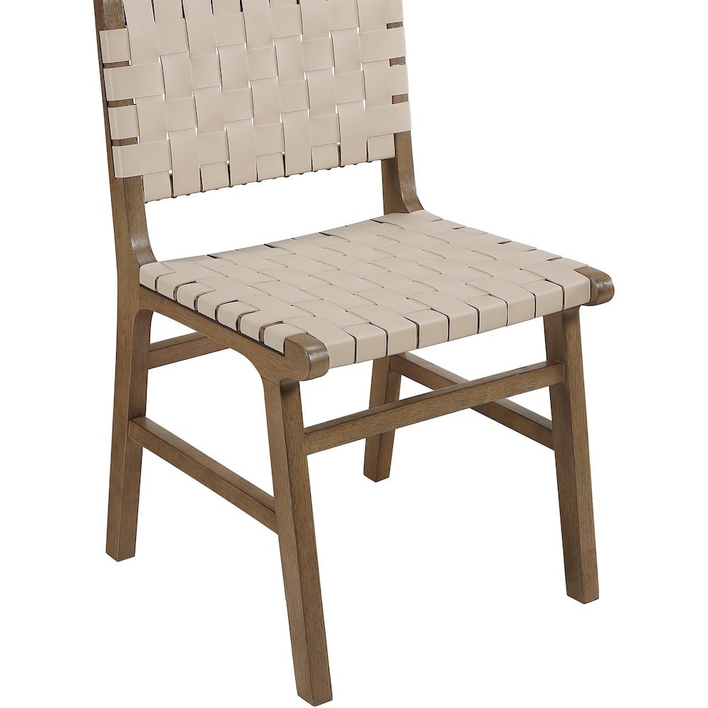 Entwine Beige Vegan Leather Upholstered Dining Chair