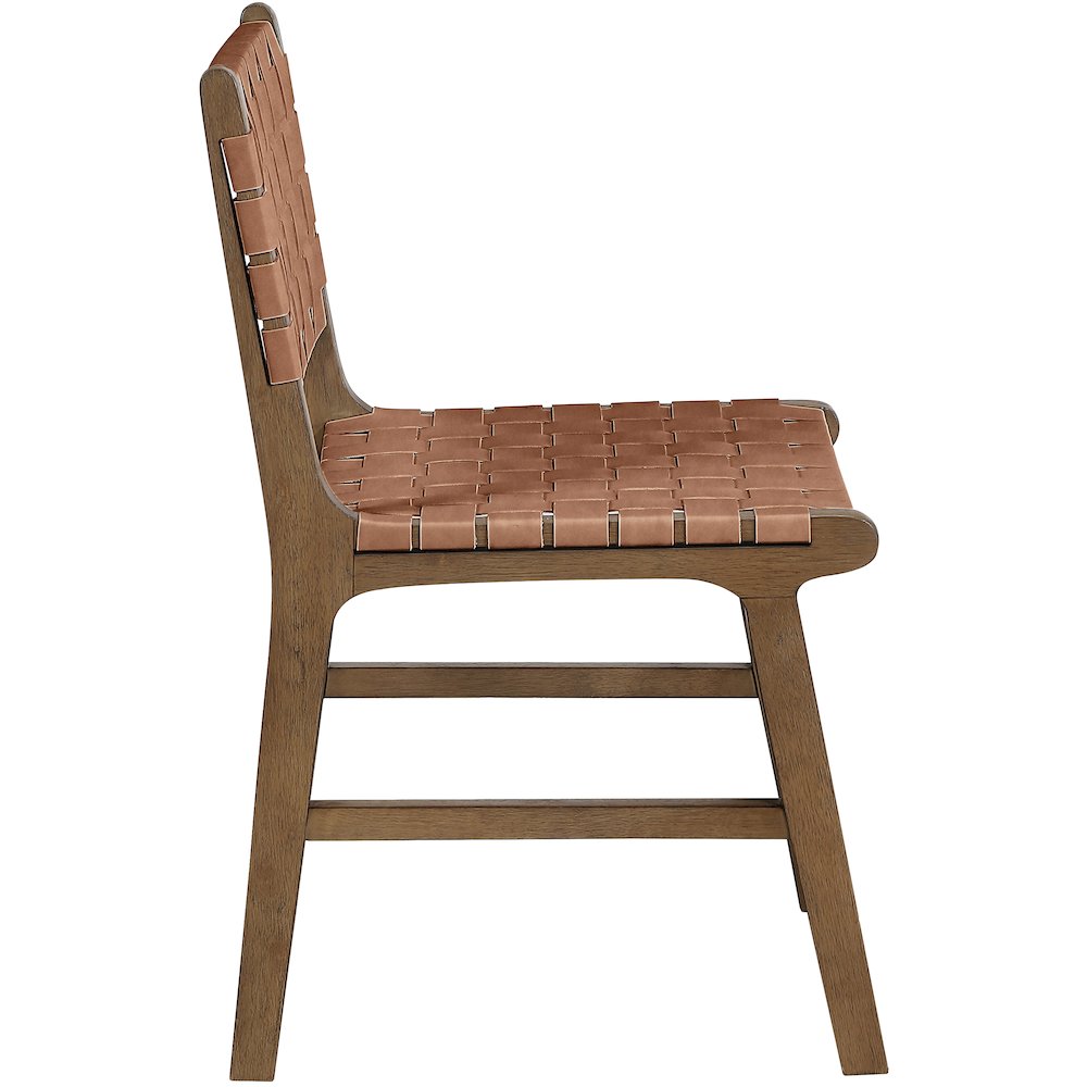 Entwine Brown Vegan Leather Upholstered Dining Chair