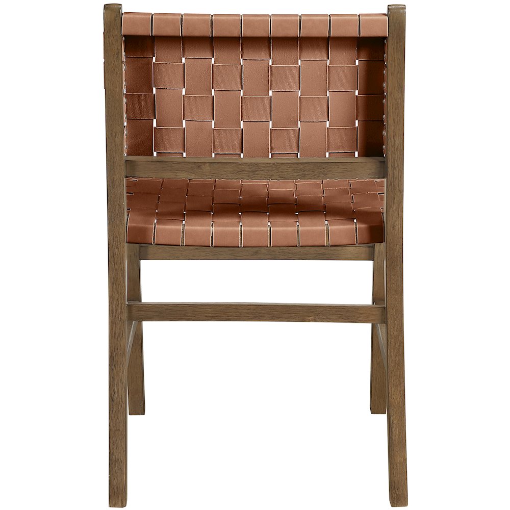 Entwine Brown Vegan Leather Upholstered Dining Chair