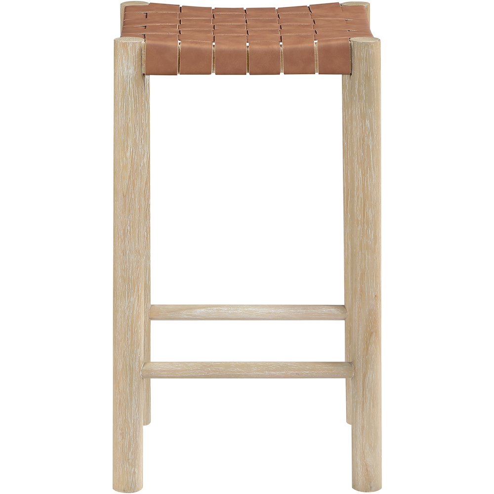 Entwine Brown Vegan Leather Upholstered Counter Stool
