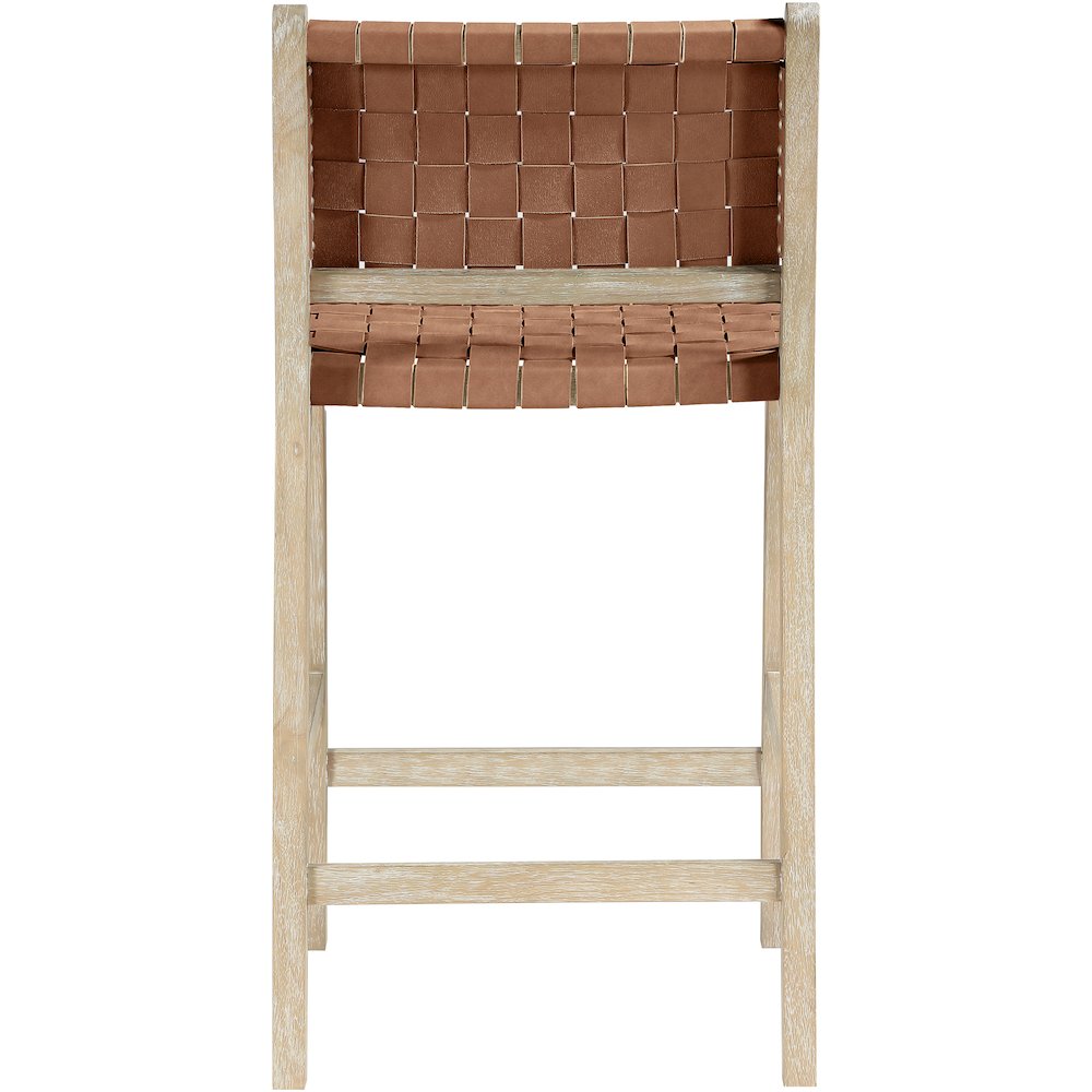 Entwine Brown Vegan Leather Upholstered Counter Stool