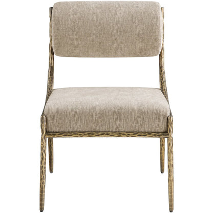 Bastille Beige Chenille Fabric Upholstered Dining Side Chair, Set of 2