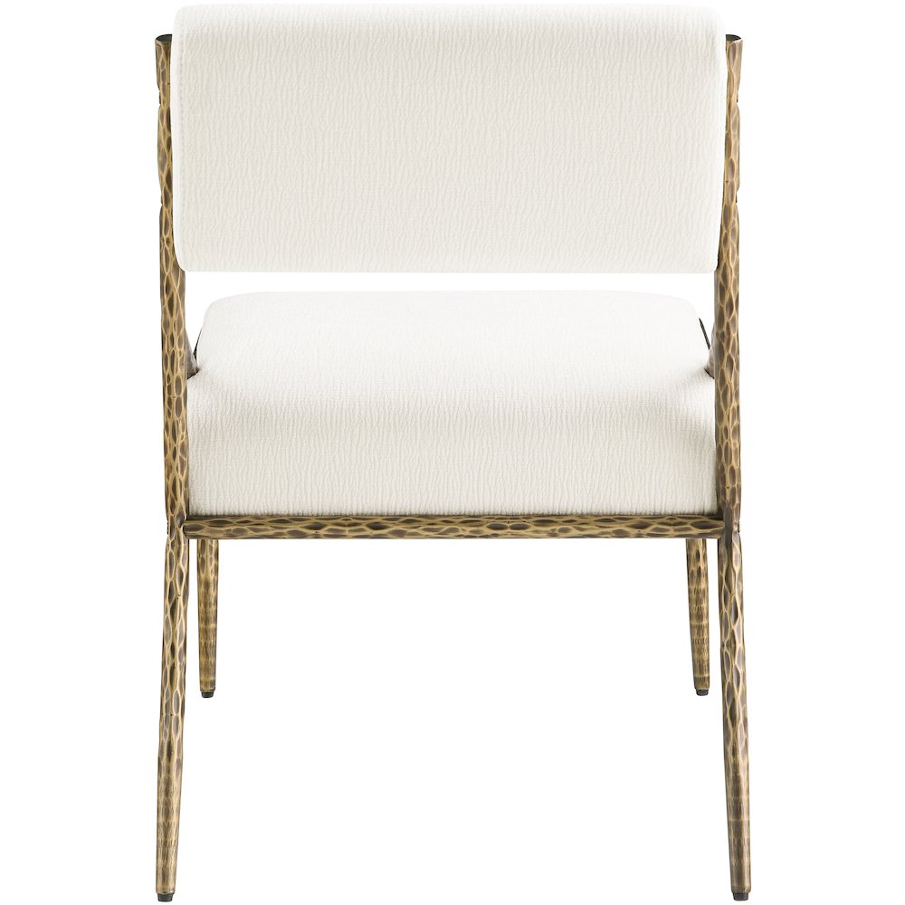 Bastille Cream Chenille Fabric Upholstered Dining Side Chair, Set of 2