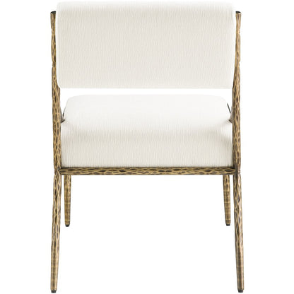 Bastille Cream Chenille Fabric Upholstered Dining Side Chair, Set of 2