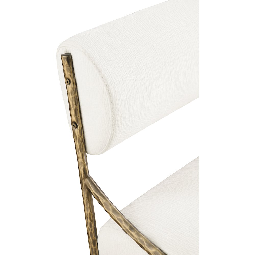 Bastille Cream Chenille Fabric Upholstered Dining Side Chair, Set of 2