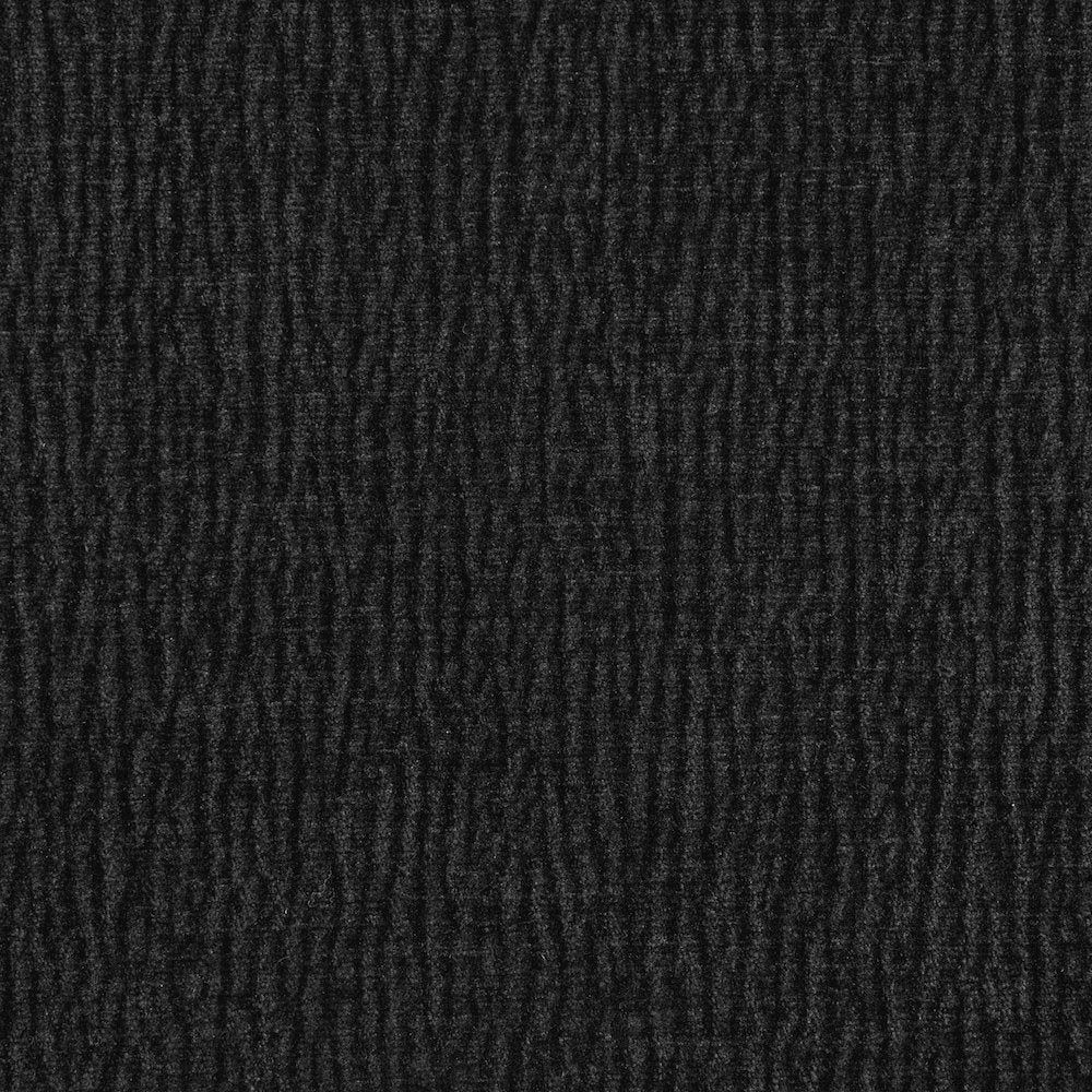 Bastille Black Chenille Fabric Upholstered Dining Arm Chair, Set of 2