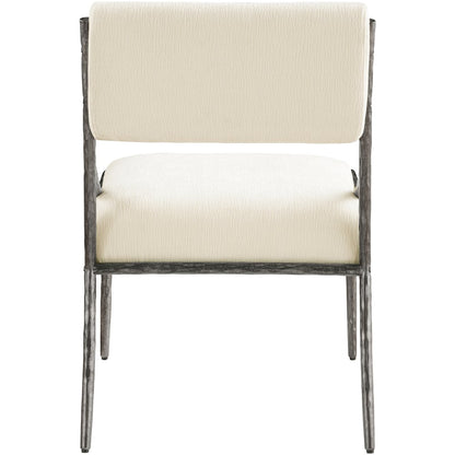 Bastille Cream Chenille Fabric Upholstered Dining Side Chair, Set of 2