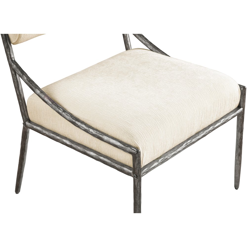 Bastille Cream Chenille Fabric Upholstered Dining Side Chair, Set of 2