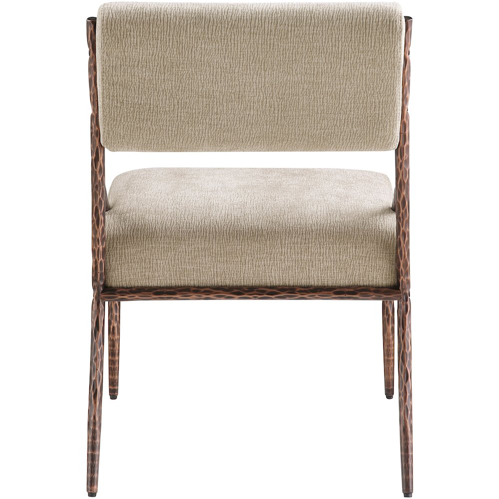 Bastille Beige Chenille Fabric Upholstered Dining Side Chair, Set of 2