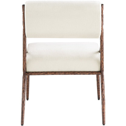 Bastille Cream Chenille Fabric Upholstered Dining Side Chair, Set of 2