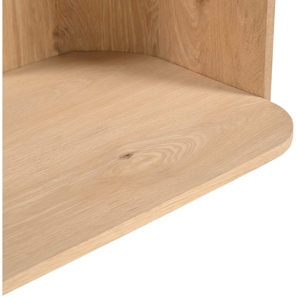 Calabria Beige / Natural Marble And Oak Wood Console Table