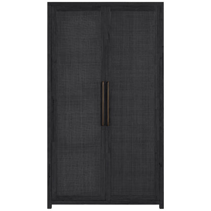 Vana Black Solid Wood Storage Cabinet