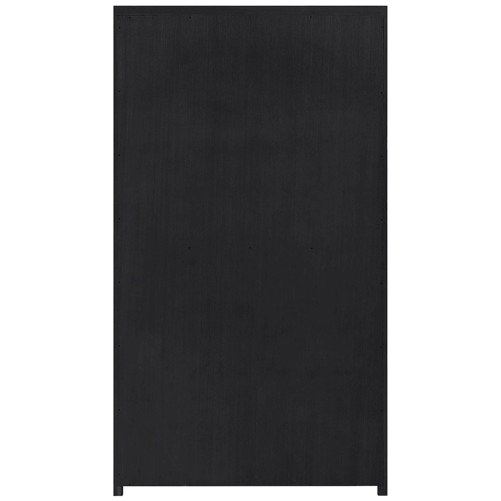Vana Black Solid Wood Storage Cabinet