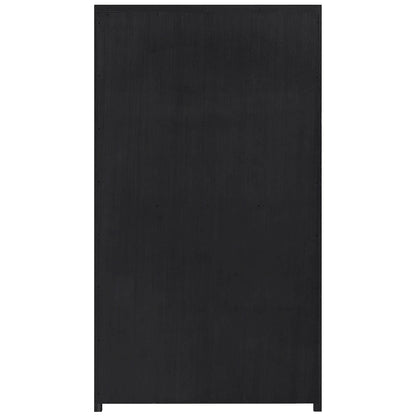 Vana Black Solid Wood Storage Cabinet