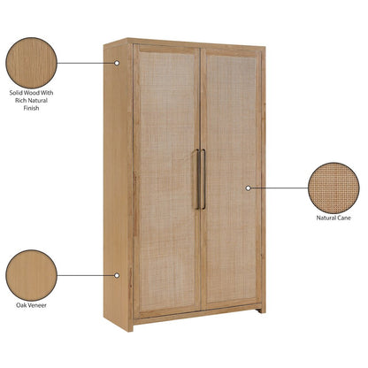 Vana Natural Solid Wood Storage Cabinet