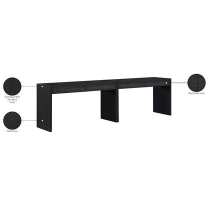 Avro Black Solid Wood And Oak Veneer 2pc. Desk