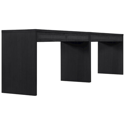 Avro Black Solid Wood And Oak Veneer 2pc. Desk