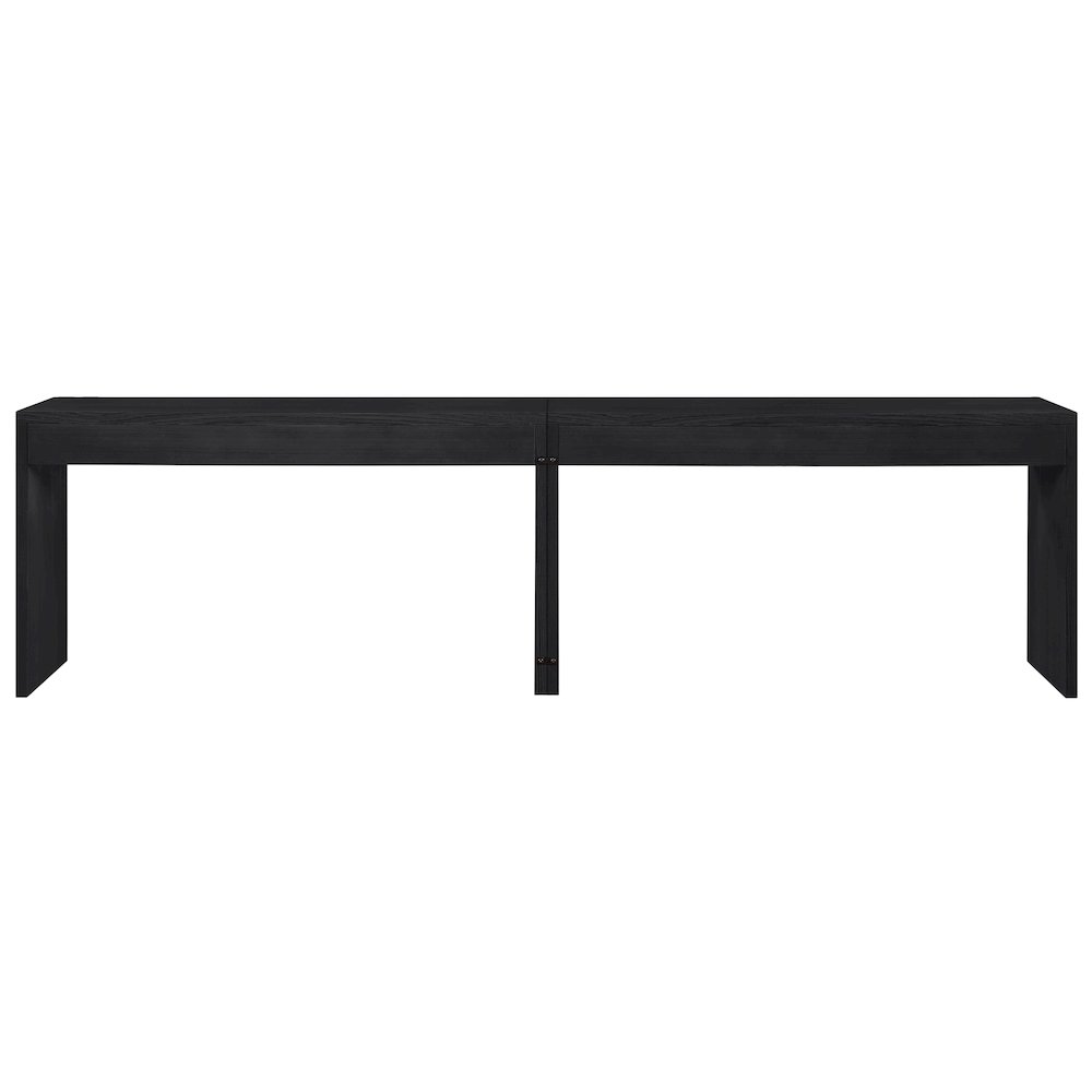 Avro Black Solid Wood And Oak Veneer 2pc. Desk
