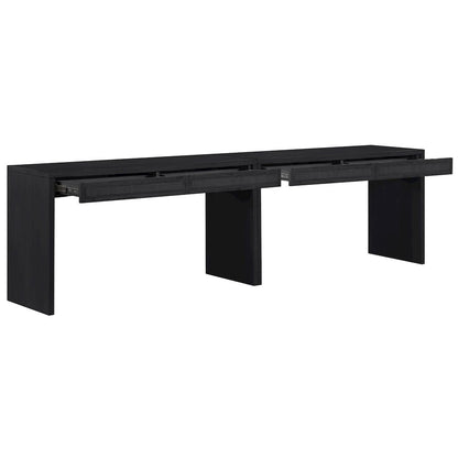 Avro Black Solid Wood And Oak Veneer 2pc. Desk