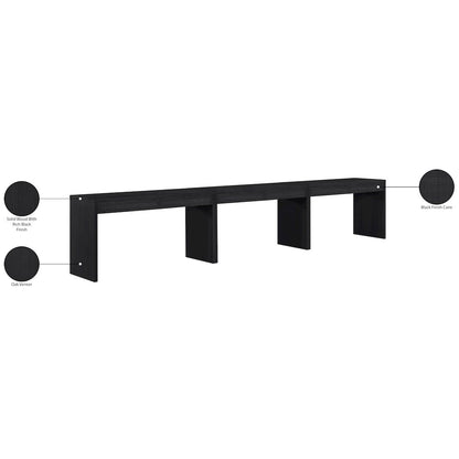 Avro Black Solid Wood And Oak Veneer 3pc. Desk