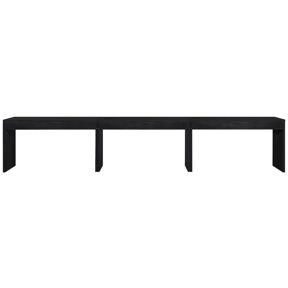 Avro Black Solid Wood And Oak Veneer 3pc. Desk
