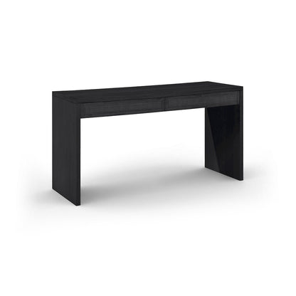 Avro Black Solid Wood And Oak Veneer Desk