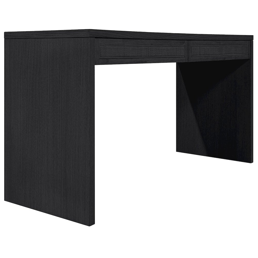 Avro Black Solid Wood And Oak Veneer Desk