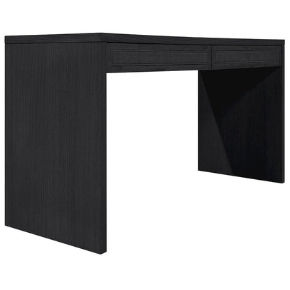 Avro Black Solid Wood And Oak Veneer Desk