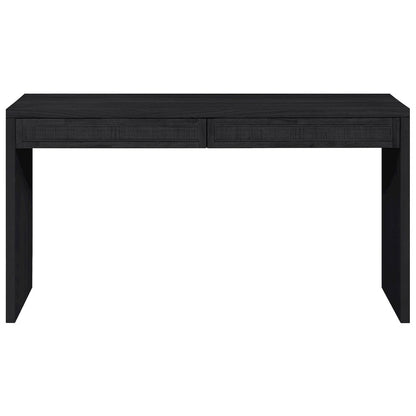 Avro Black Solid Wood And Oak Veneer Desk