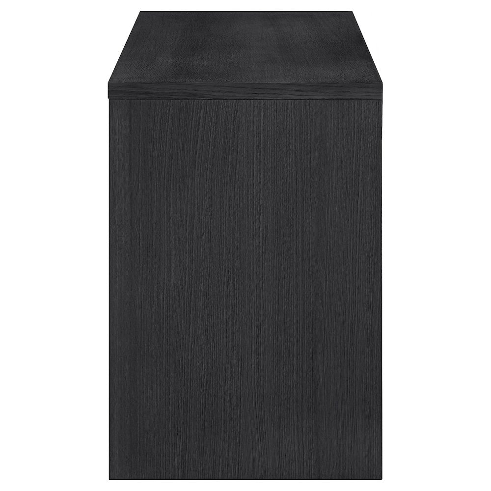Avro Black Solid Wood And Oak Veneer Desk