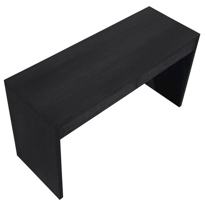 Avro Black Solid Wood And Oak Veneer Desk
