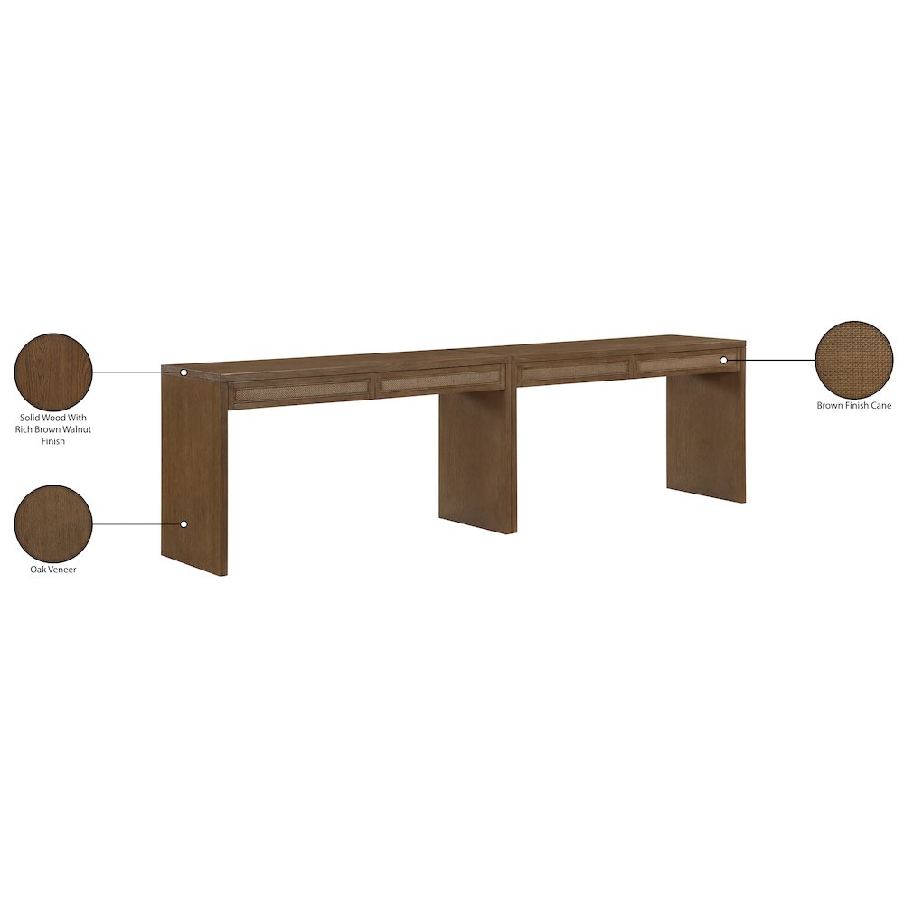 Avro Brown Solid Wood And Oak Veneer 2pc. Desk
