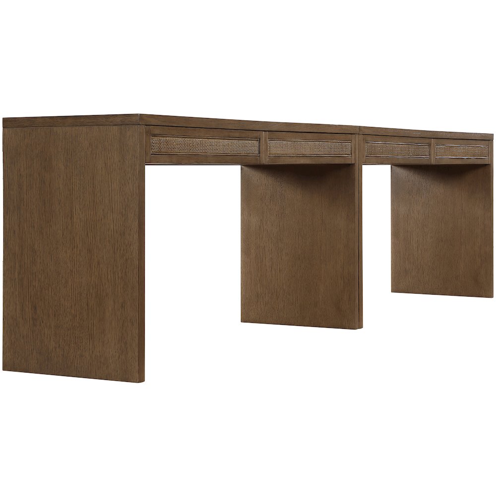 Avro Brown Solid Wood And Oak Veneer 2pc. Desk