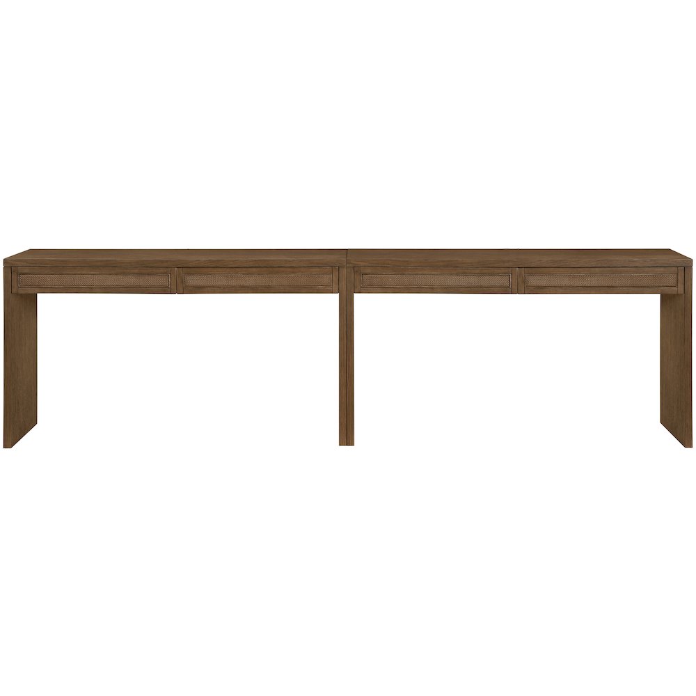 Avro Brown Solid Wood And Oak Veneer 2pc. Desk