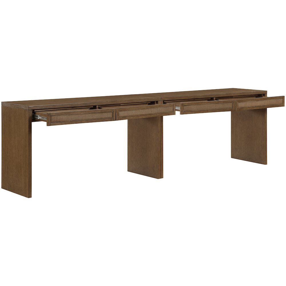 Avro Brown Solid Wood And Oak Veneer 2pc. Desk