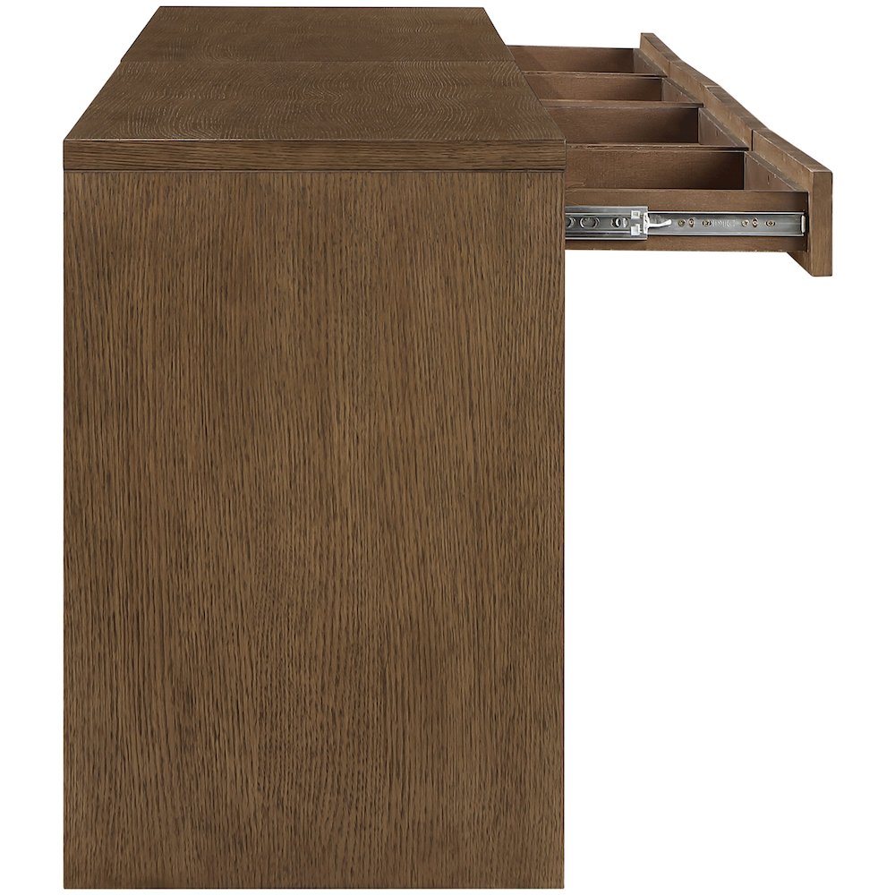 Avro Brown Solid Wood And Oak Veneer 2pc. Desk