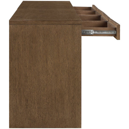 Avro Brown Solid Wood And Oak Veneer 2pc. Desk