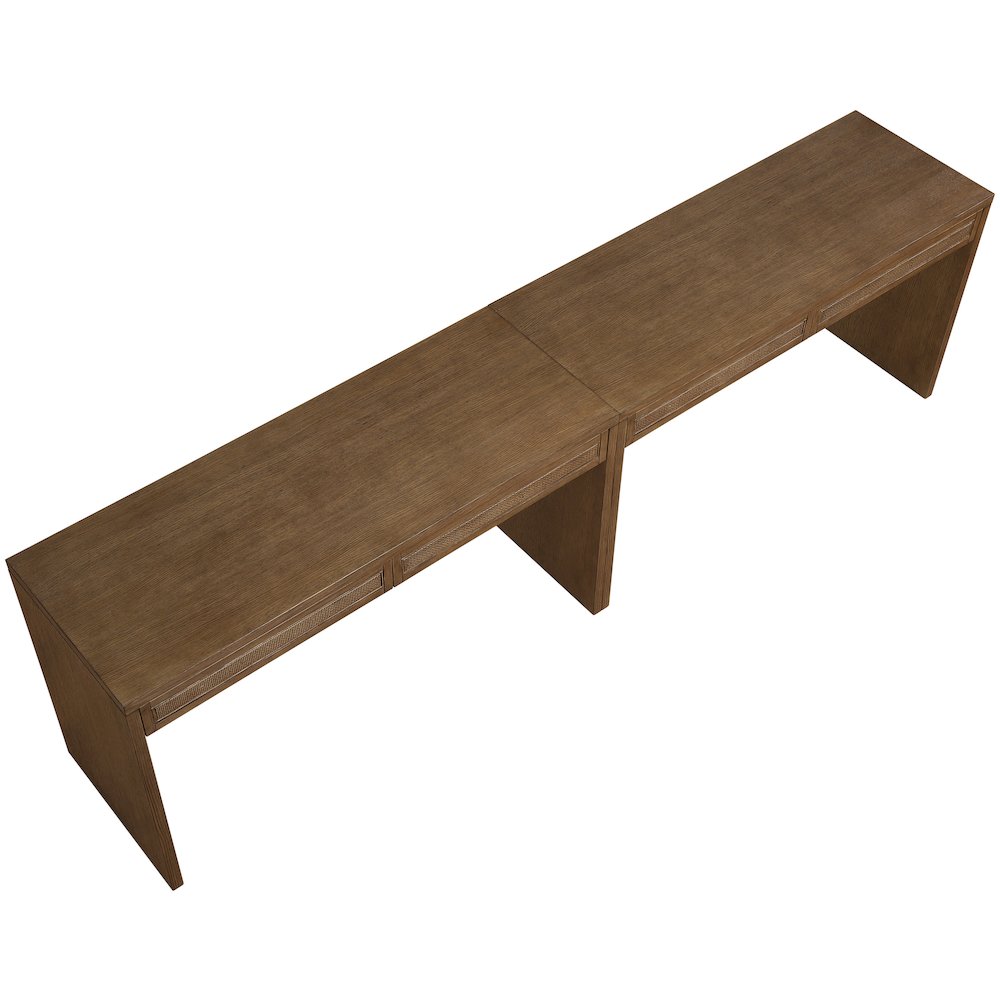 Avro Brown Solid Wood And Oak Veneer 2pc. Desk