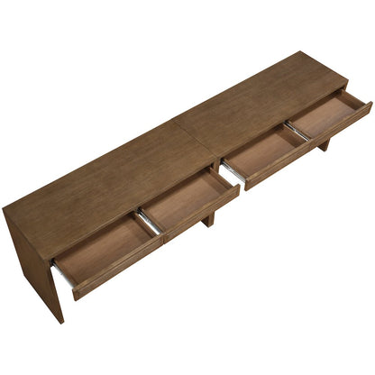 Avro Brown Solid Wood And Oak Veneer 2pc. Desk